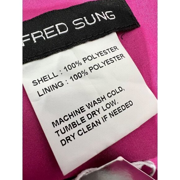 New Alfred Sung Size 8 One-Shoulder Satin Gown Alfred Sung Tea Rose *ThreadPull* - Picture 14 of 15